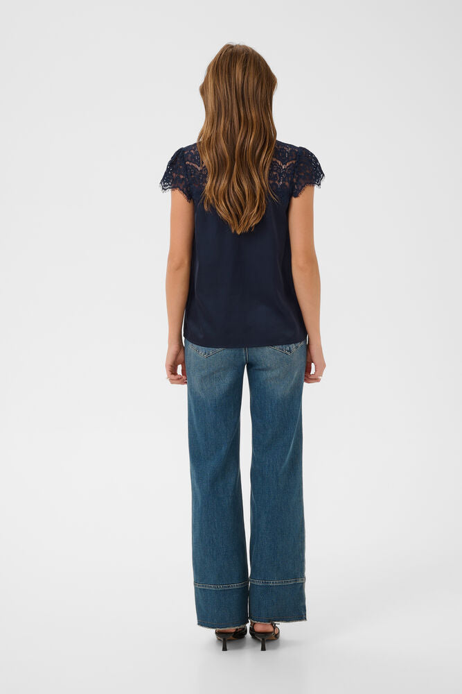 TeaganSZ Short Sleeve Blouse - Night Sky