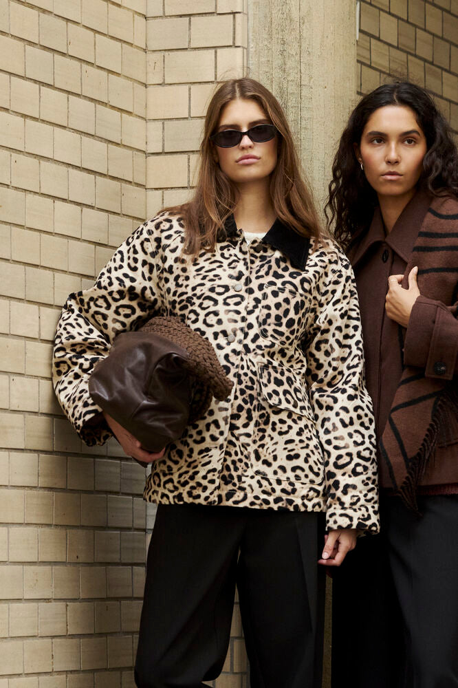 SLNatalie Jacket - Oyster Grey Leopard