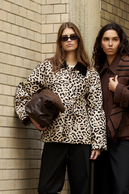 SLNatalie Jacket - Oyster Grey Leopard