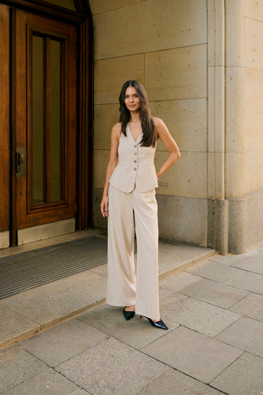 KAomila Trousers - Feather Grey Melange