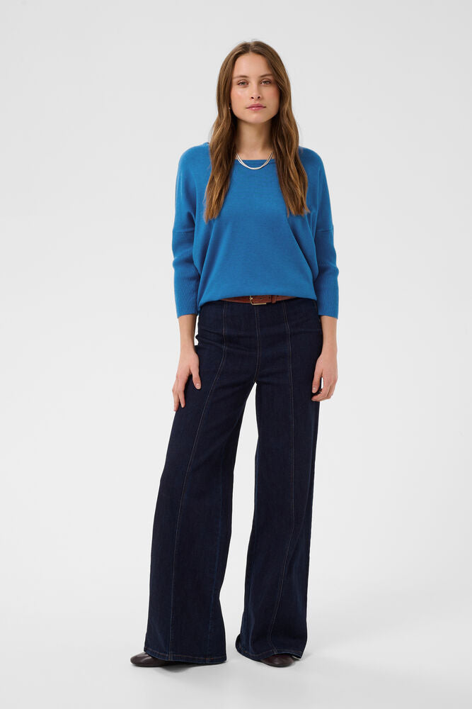MilaSZ Round Neck Pullover - Campanula Melange