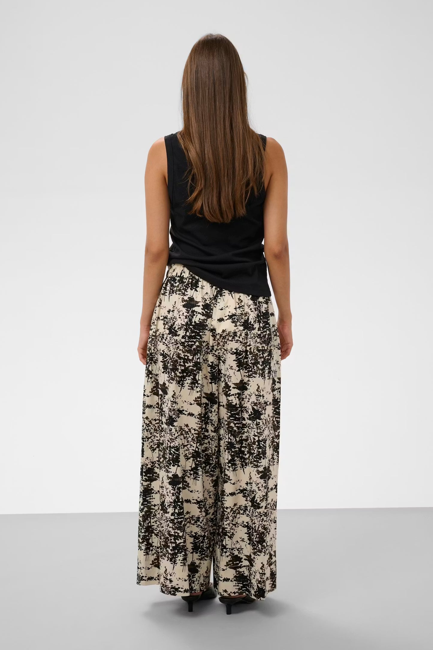 SLNaelle Printed Trousers - Oatmeal Forest