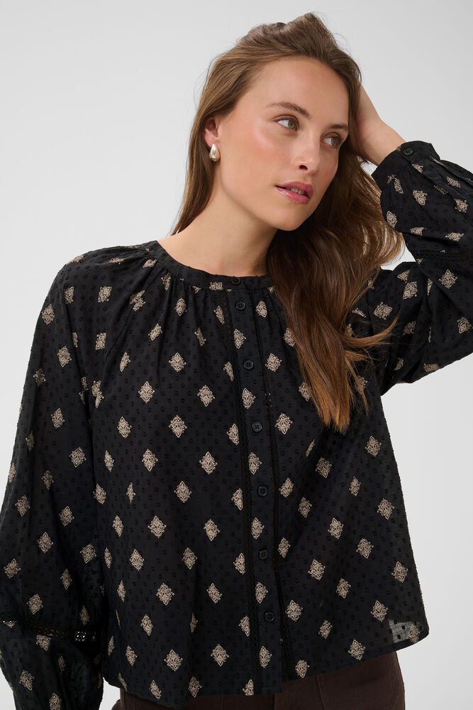 KAwila Shirt - Black Gray Vintage Baroque