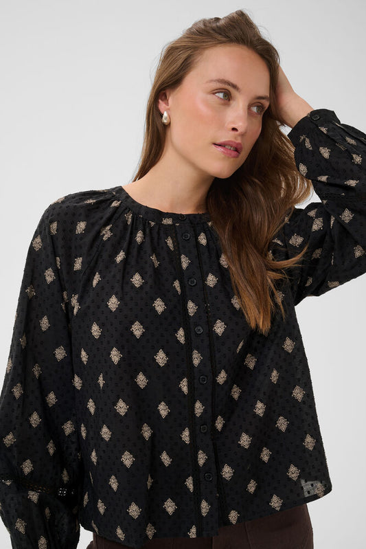 KAwila Shirt - Black Gray Vintage Baroque