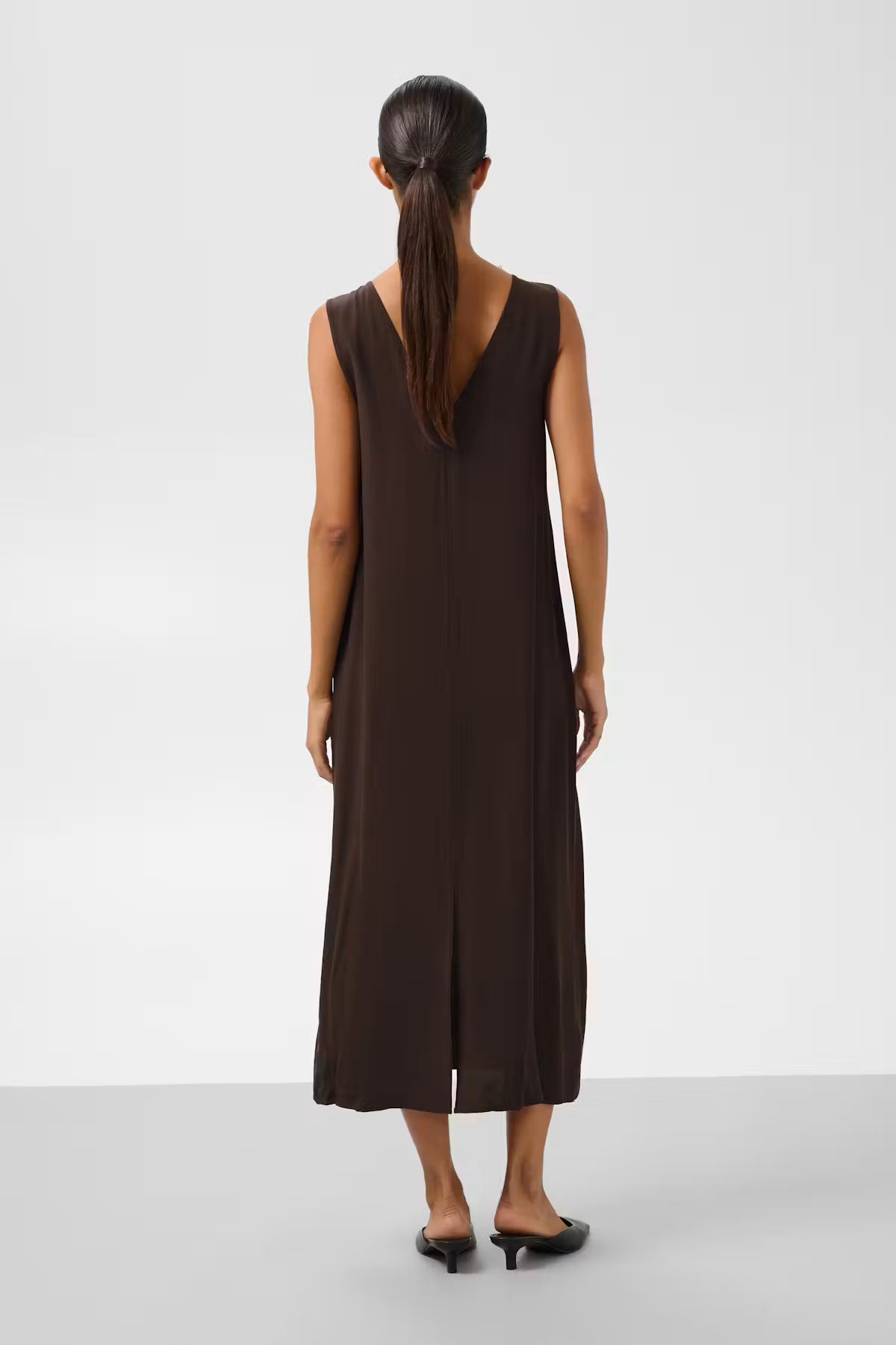 SLLantana Dress With Lace Insert - Mole Brown