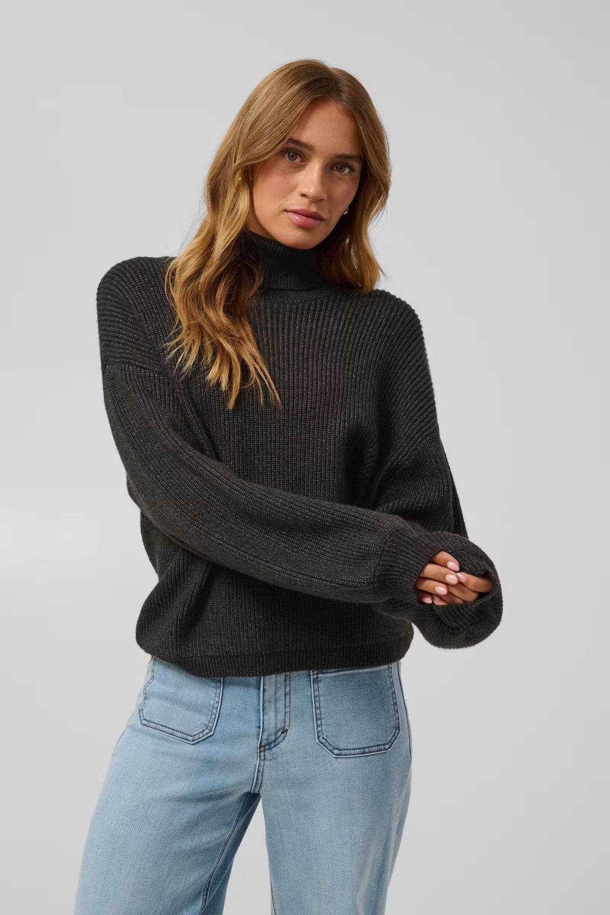 KAbarbara Rollneck Pullover - Dark Grey