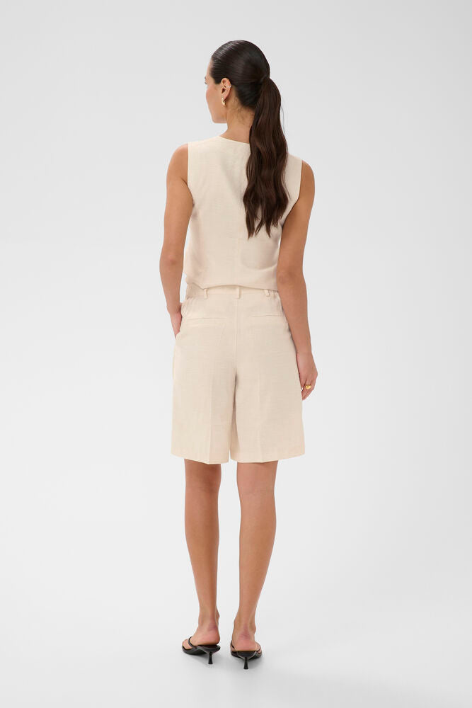 KAannetta High Waisted Shorts - Feather Grey Melange