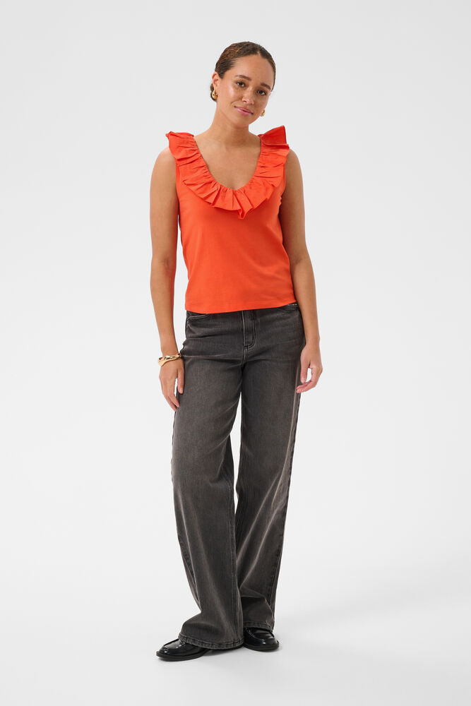 KAdidde Flounce Top - Orange