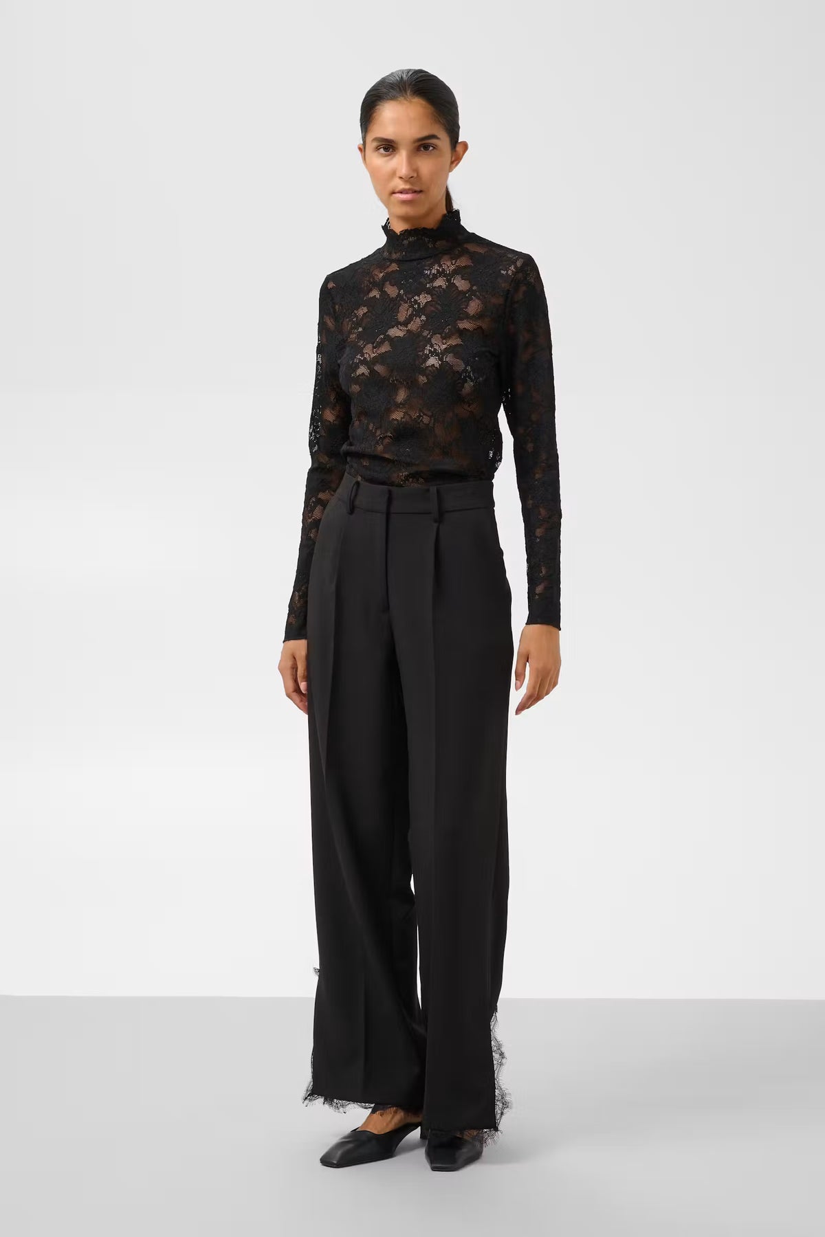 SLCorinne Suiting Pants Lace - Black