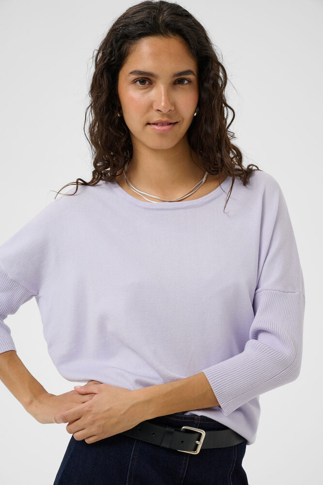 MilaSZ Round Neck Pullover - Misty Lilac