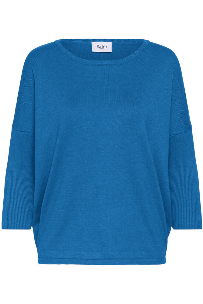 MilaSZ Round Neck Pullover - Campanula Melange