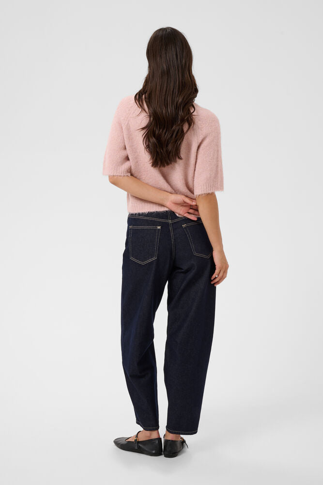 KAemilie Cropped Knit Pullover - Pink