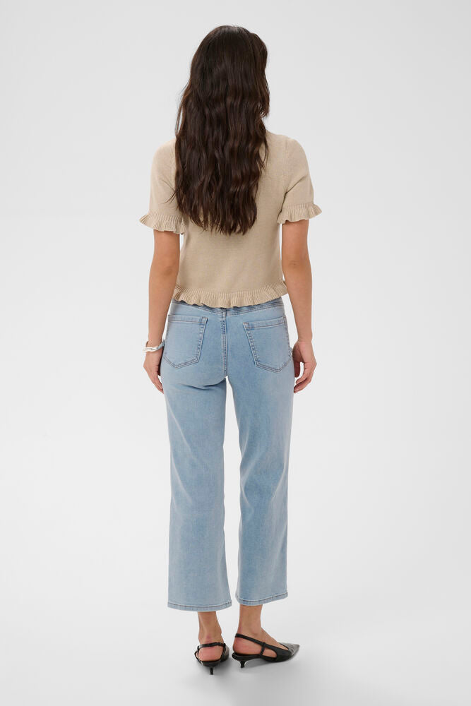 KAbrook High Waisted Cropped Fit Jeans - Light Blue