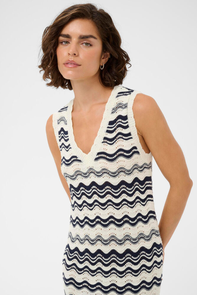 KAanna Knit Dress - White/Midnight