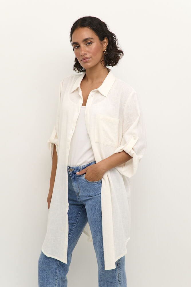 KApauline Shirt Dress - Chalk White