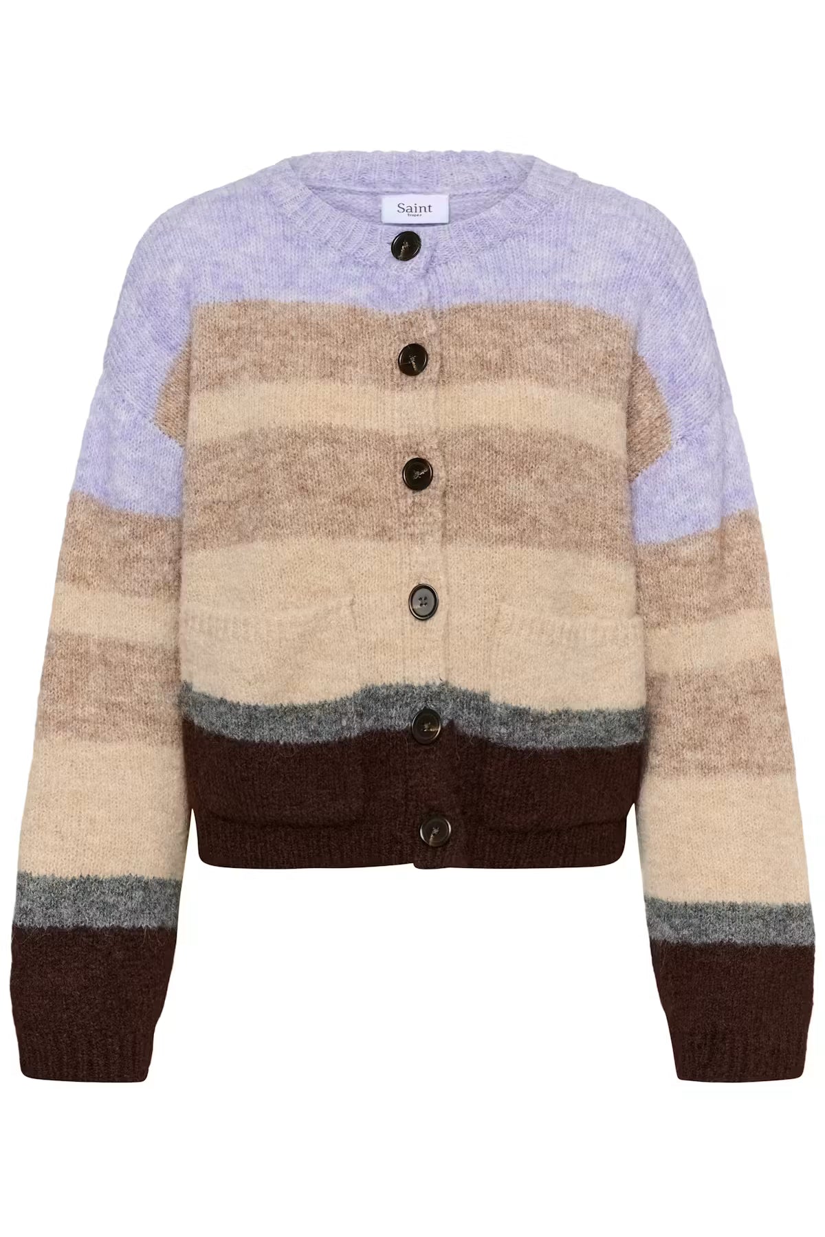 SeraphinaSZ Cardigan - Chocolate Lilac Multi Stripe