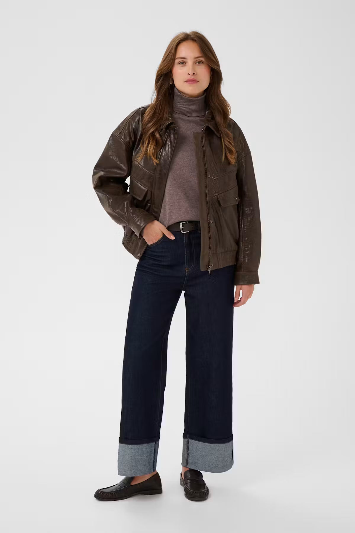 TuliaSZ Leather Jacket - Chocolate Brown