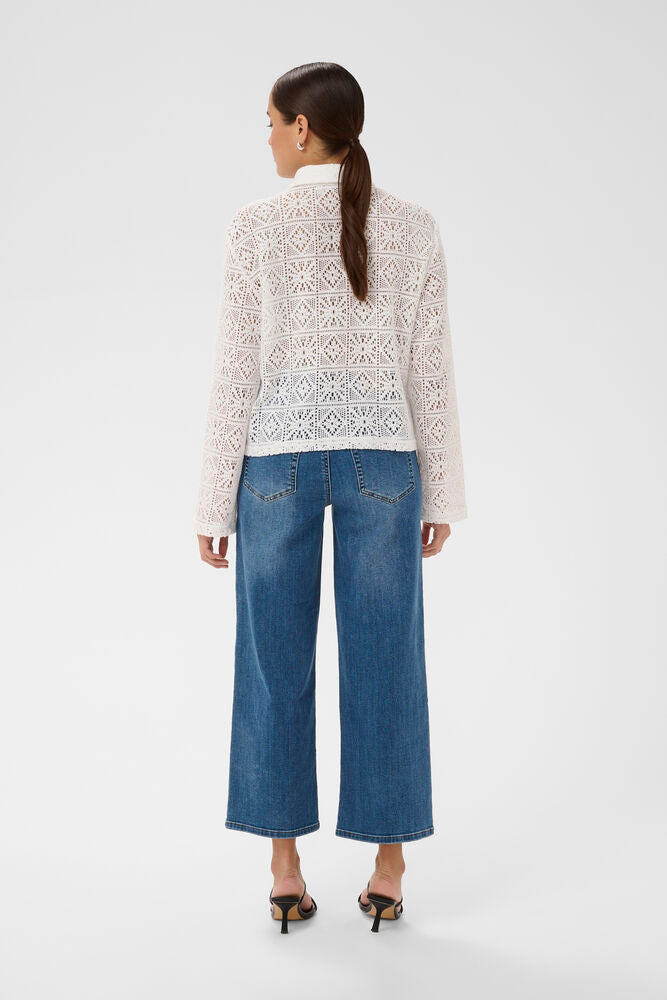 KAcindy Crochet Shirt - Chalk White