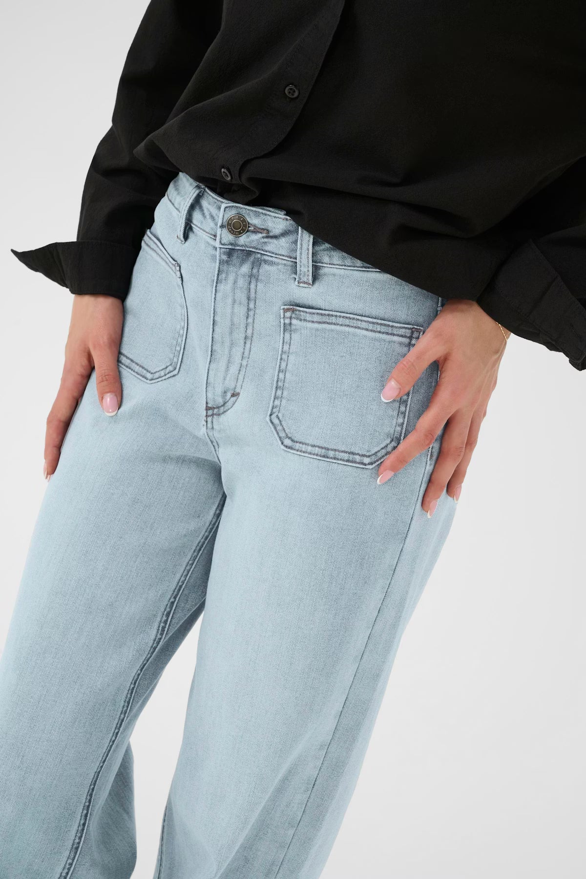 KAbrook High Waisted Regular FIt Jeans - Light Blue