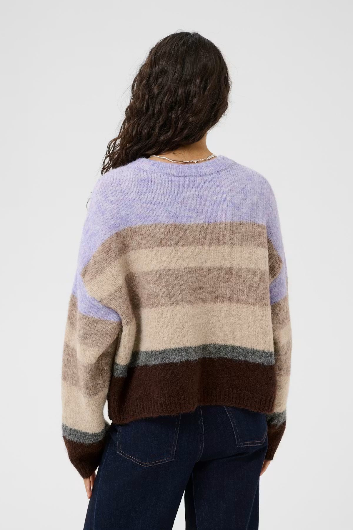 SeraphinaSZ Cardigan - Chocolate Lilac Multi Stripe