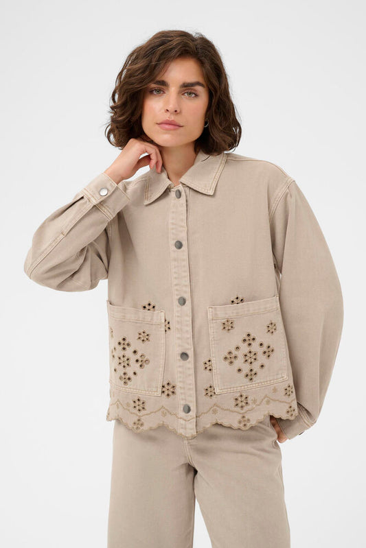 KAmimi Broderie Anglaise Jacket - Feather Grey
