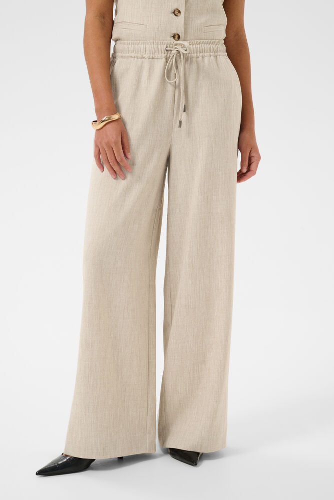 KAomila Trousers - Feather Grey Melange