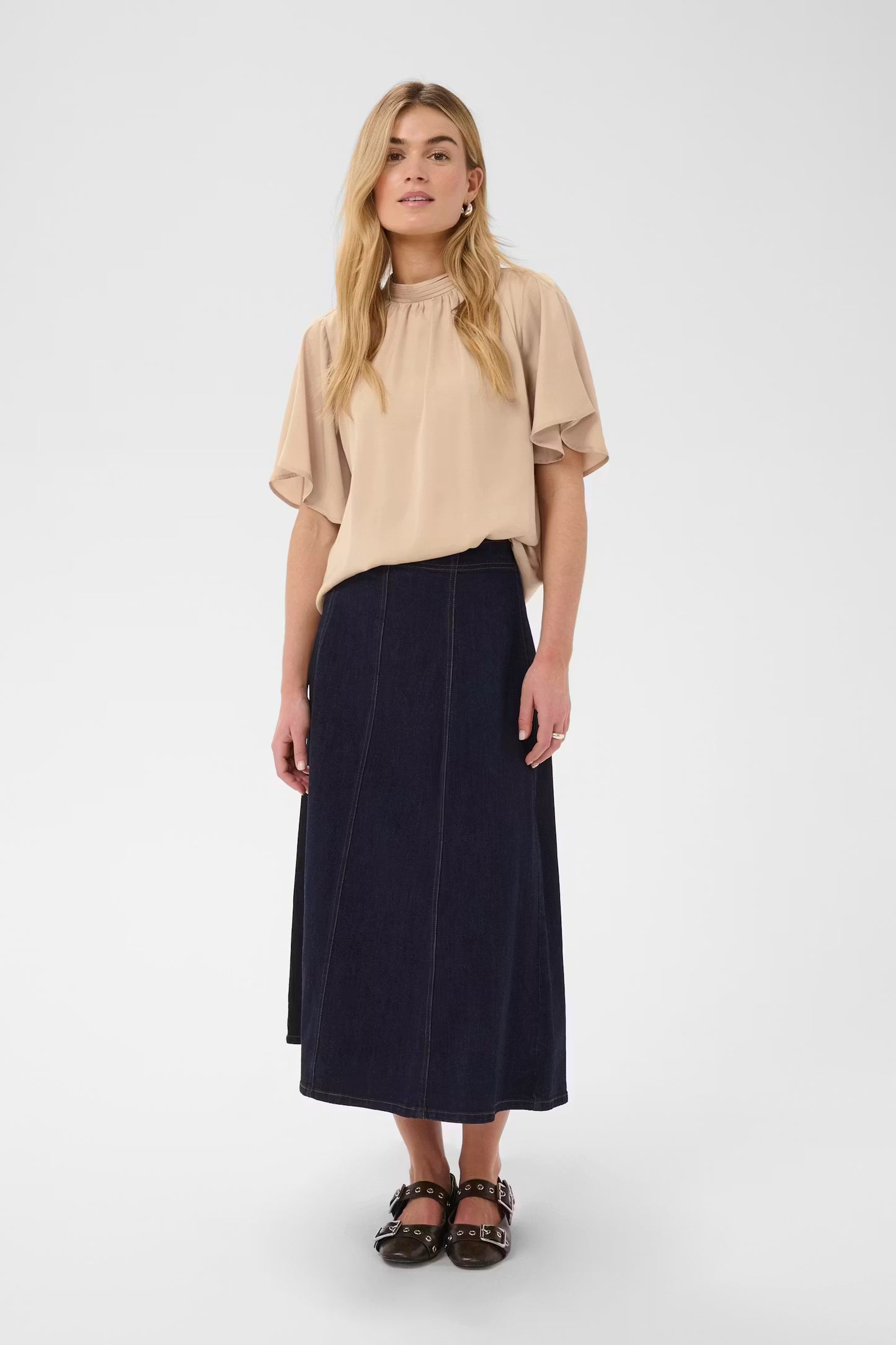 AileenSZ Flared Blouse - Savannah Tan