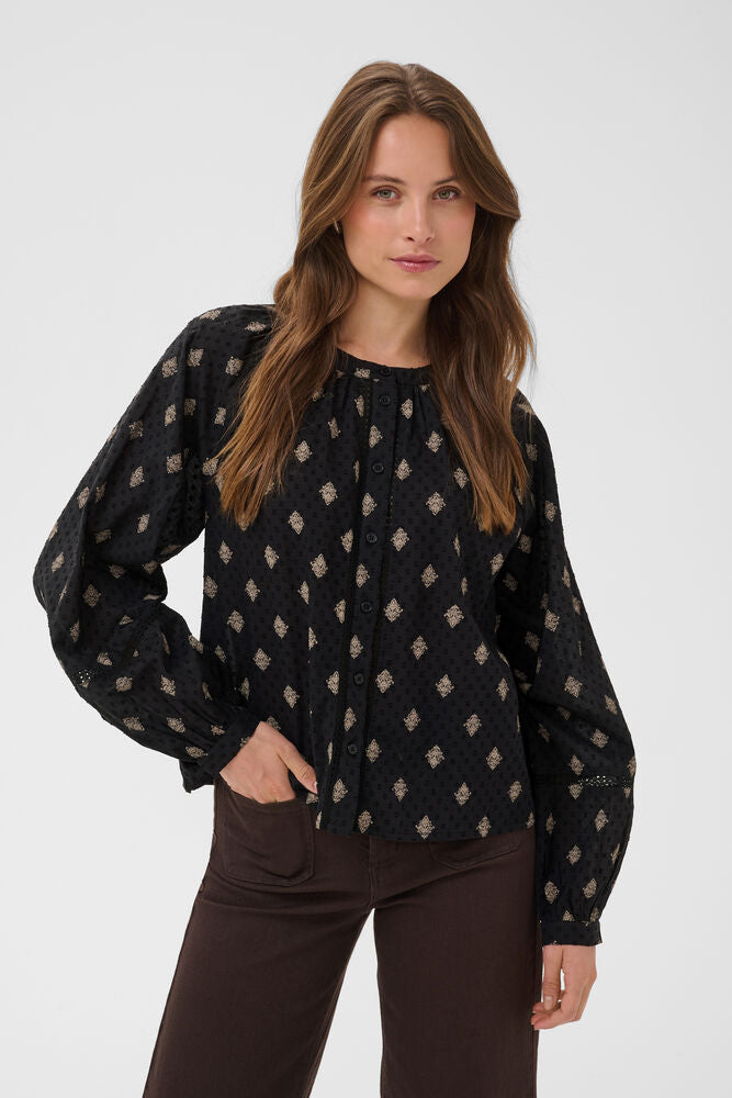 KAwila Shirt - Black Gray Vintage Baroque