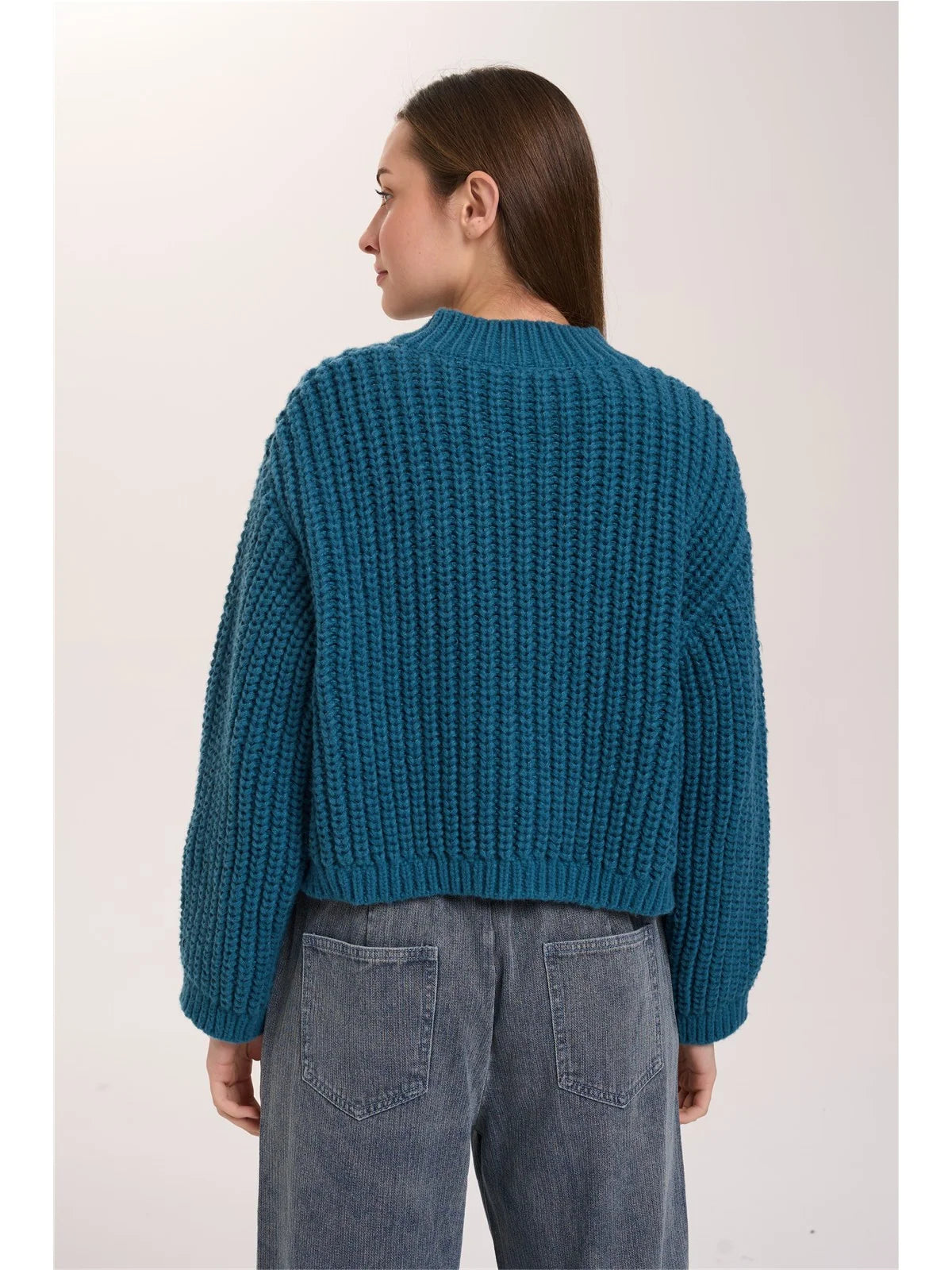 Chunky Pocket Cardigan - Petrol