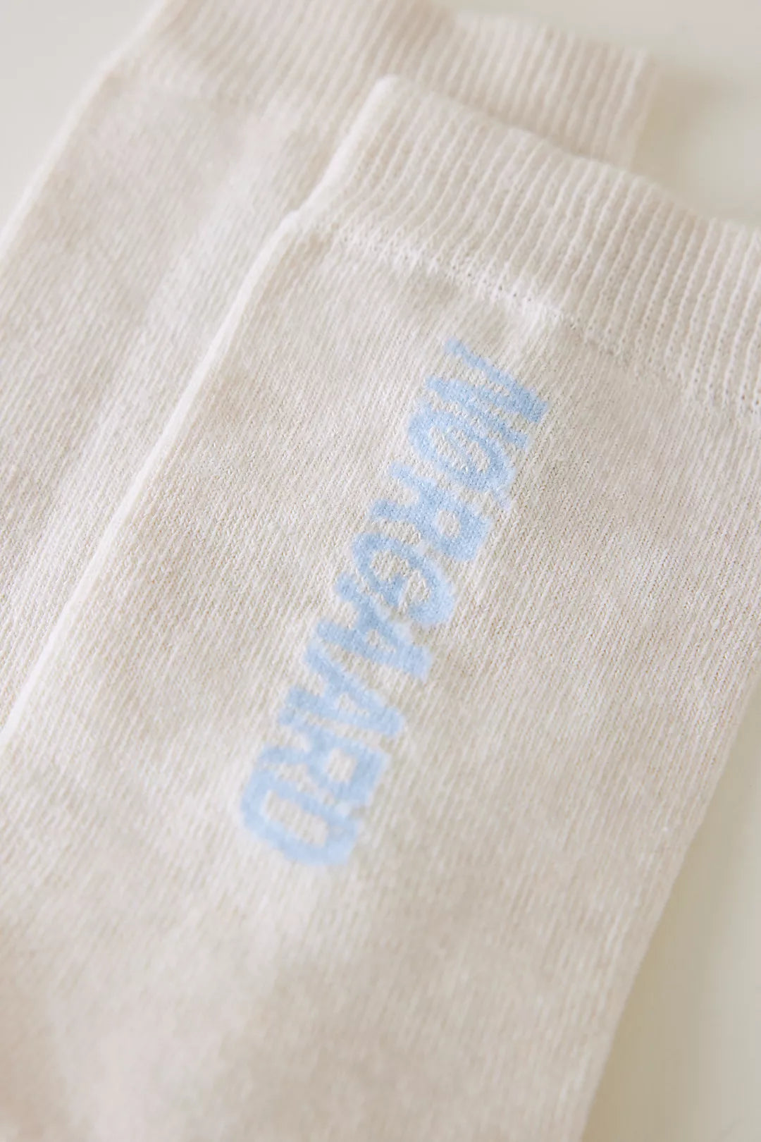 Single Logo Socks - Ecru