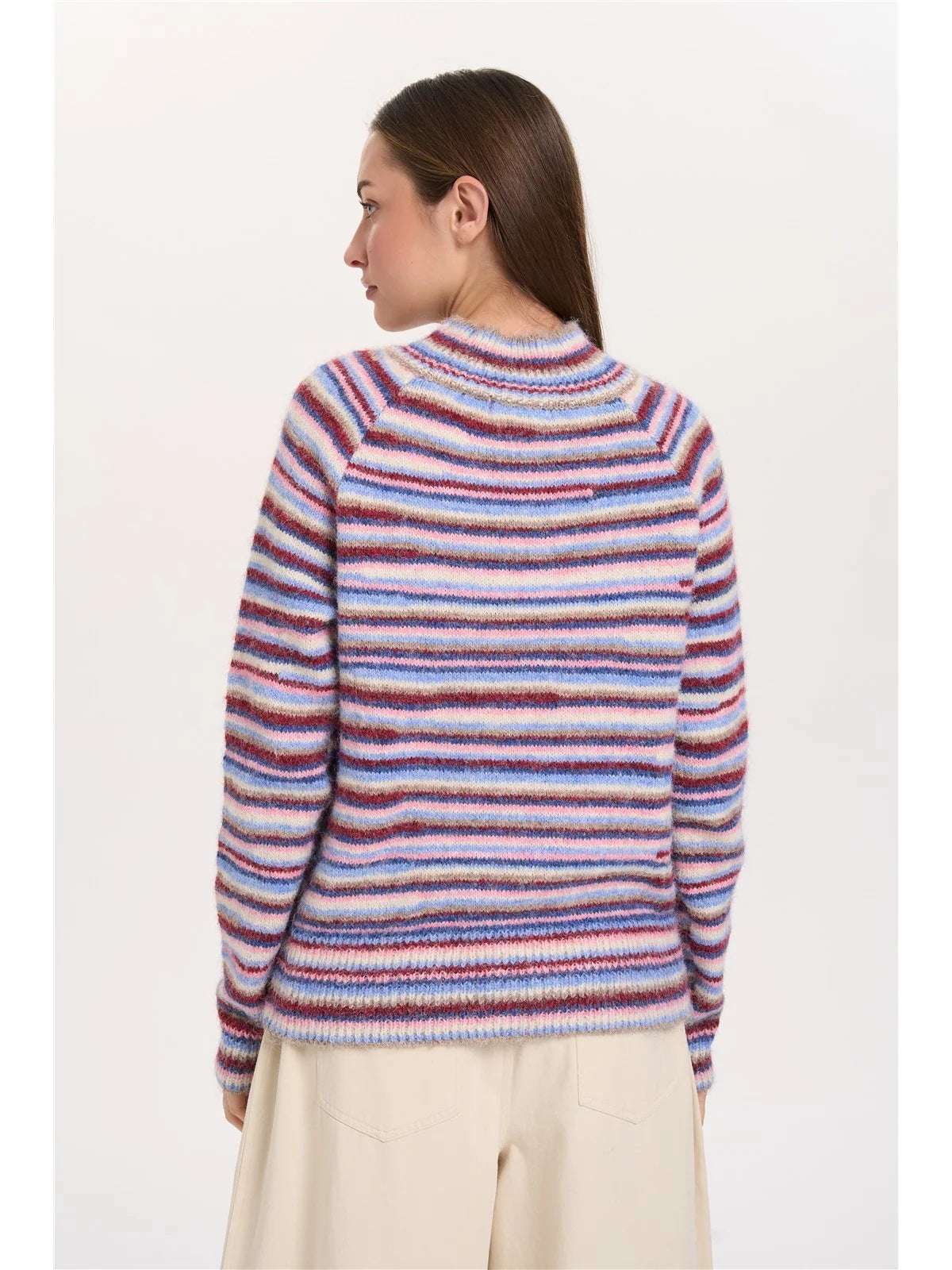 September Stripe Jumper - Bordeaux