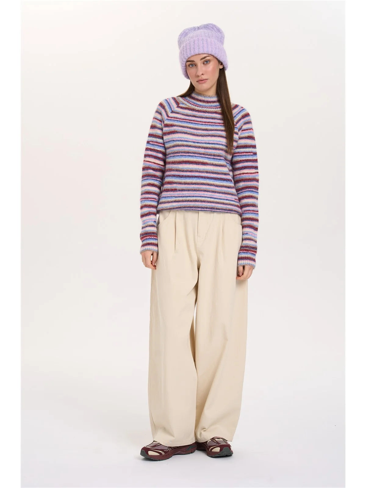 September Stripe Jumper - Bordeaux