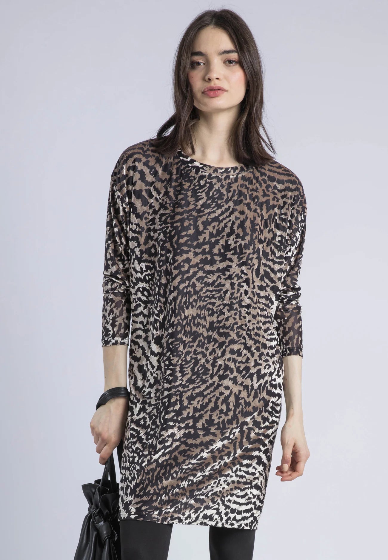 Emmy Dress - Silver Animal