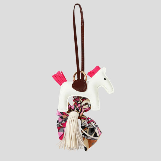 Pony Bag Charm - White
