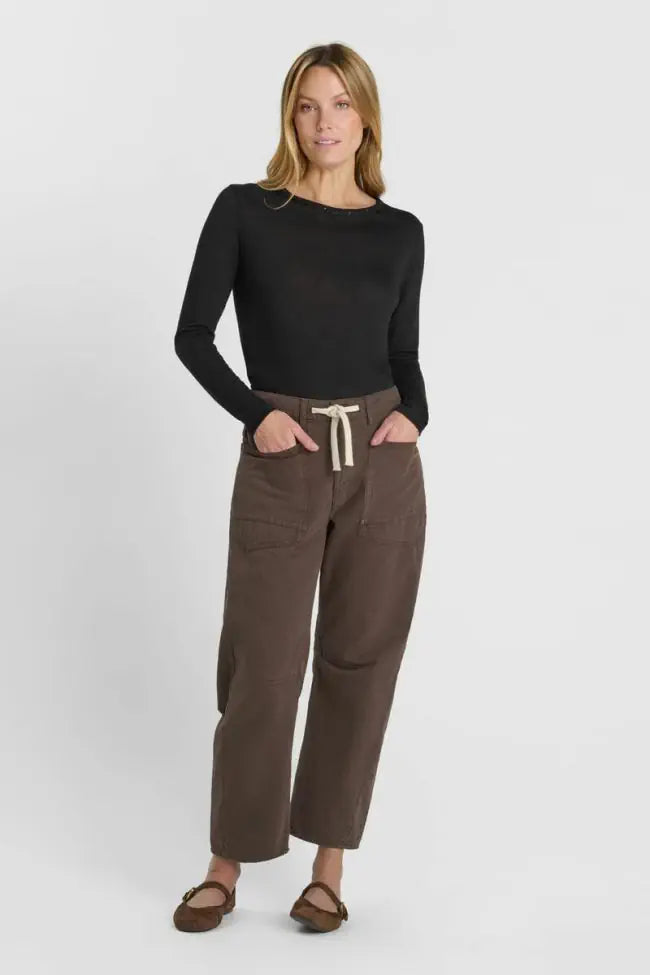 Madie Balloon Jeans - Bark