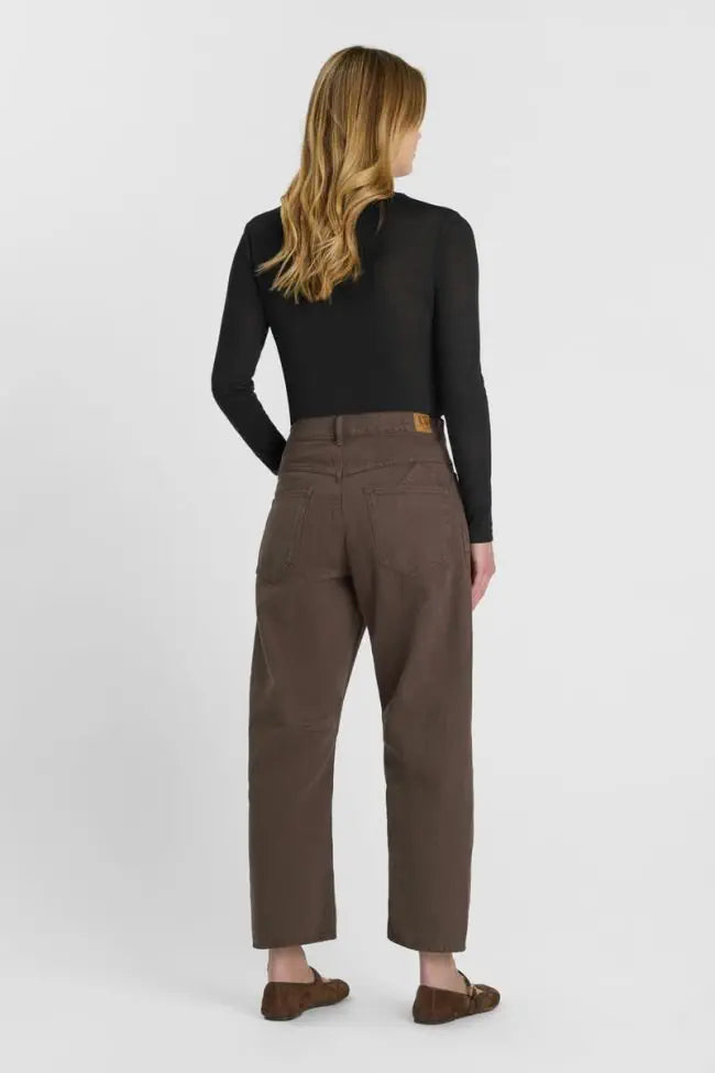 Madie Balloon Jeans - Bark
