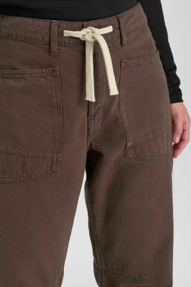 Madie Balloon Jeans - Bark