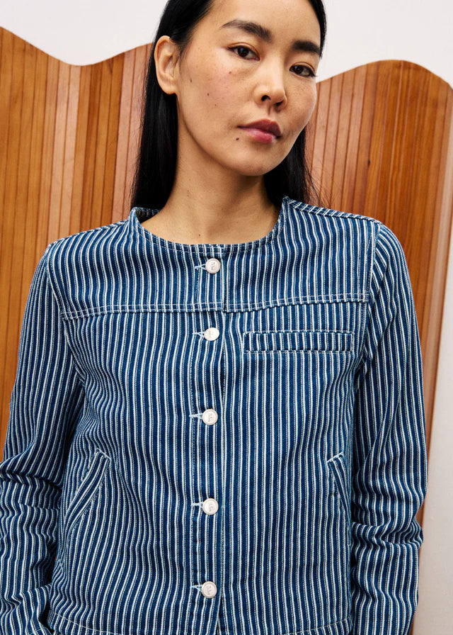 Gaura Blue Denim Jacket - Marine Blue
