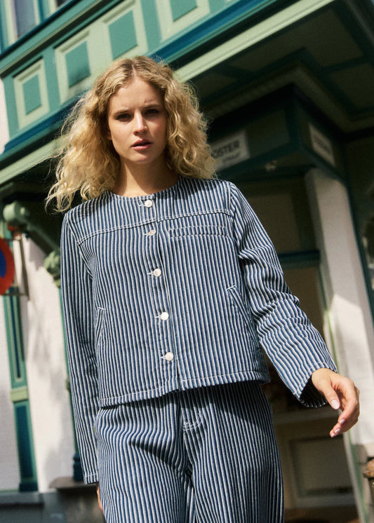 Gaura Blue Denim Jacket - Marine Blue