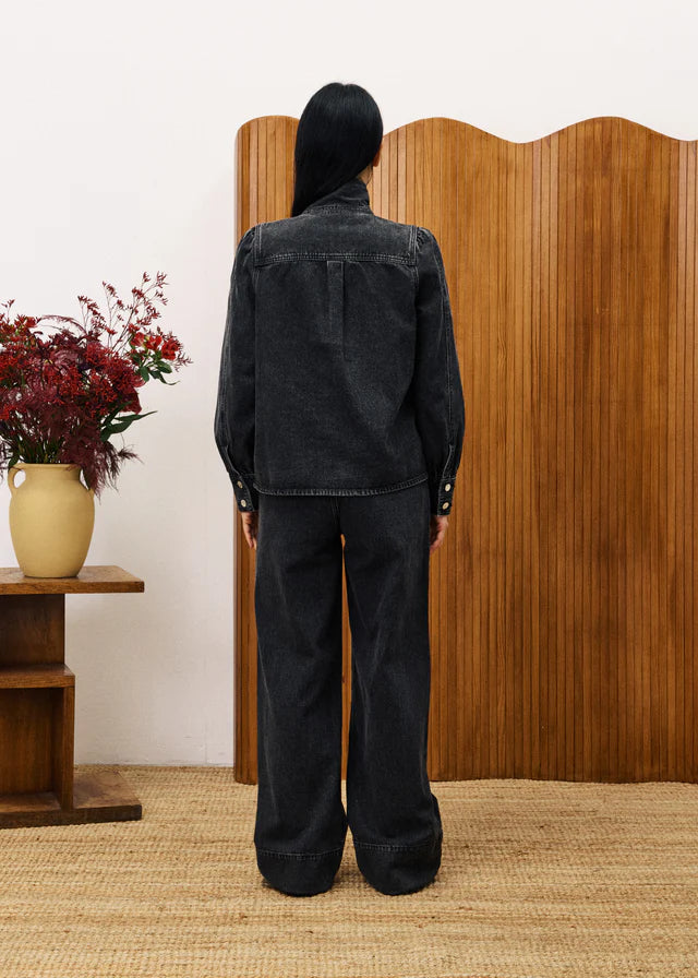Buds Blouse - Black Denim