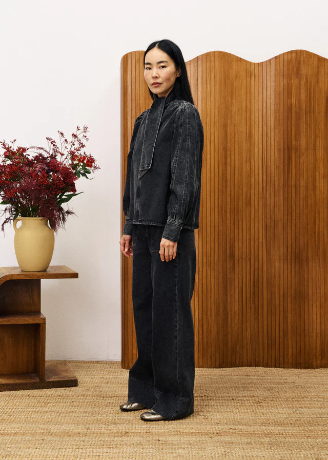 Buds Blouse - Black Denim