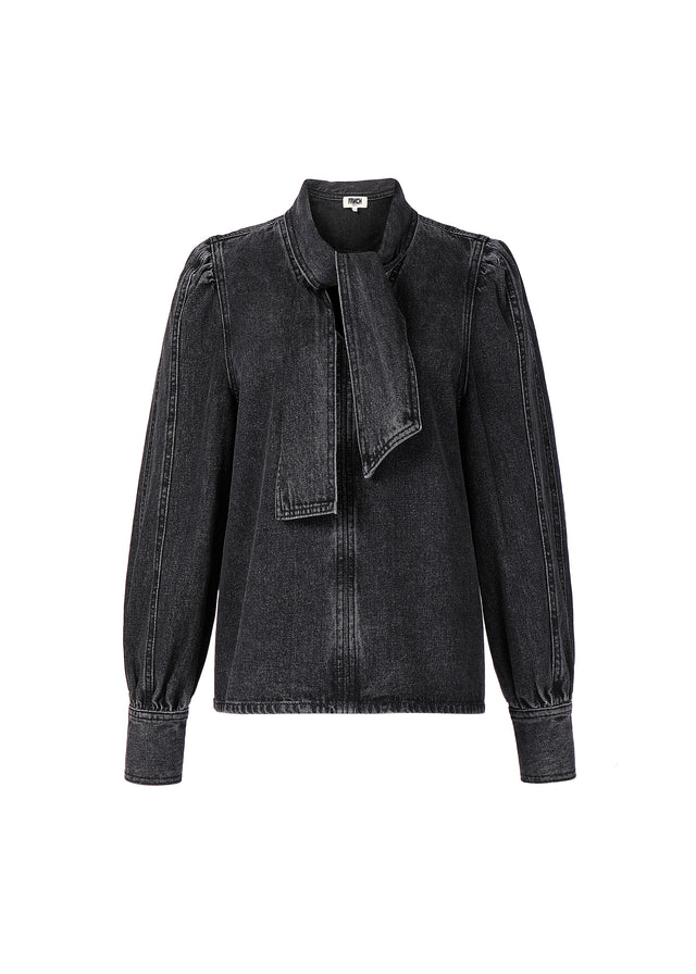 Buds Blouse - Black Denim