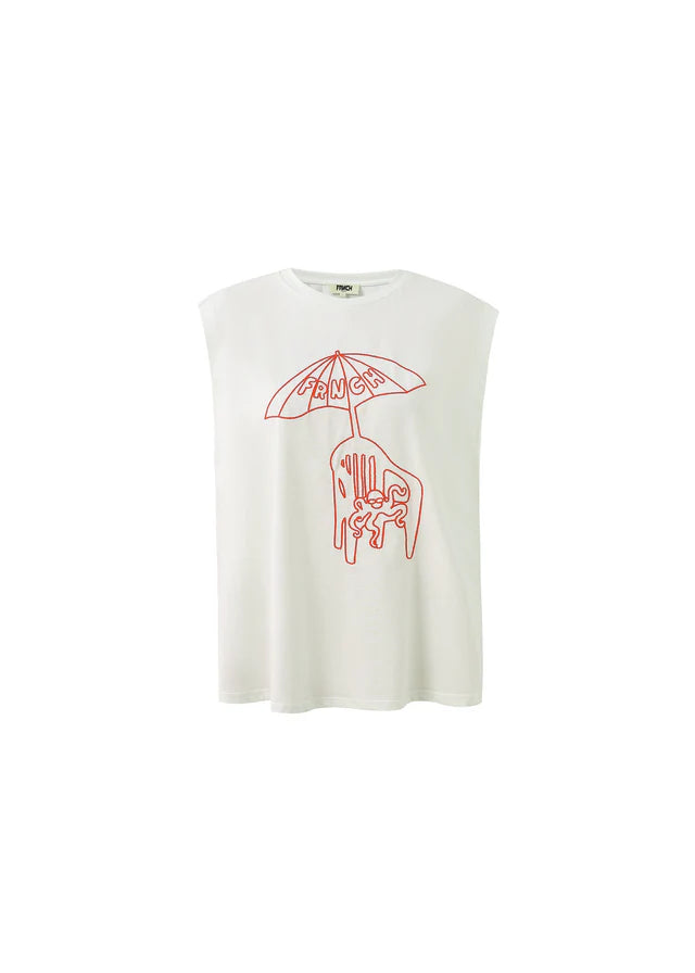 Santino T-Shirt - Cream/Red