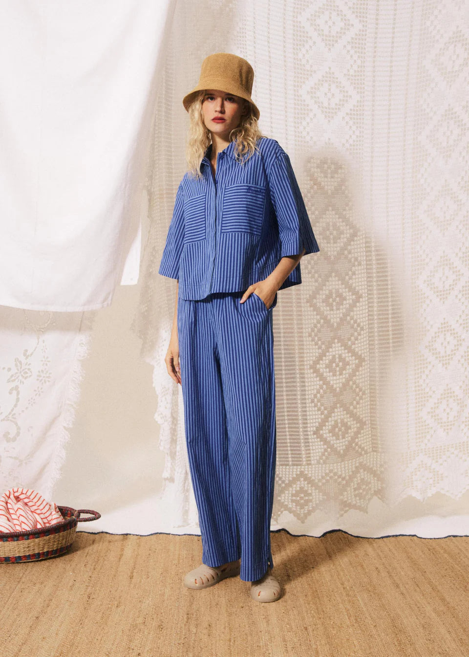 Annunziata Trouser - Blue Stripe