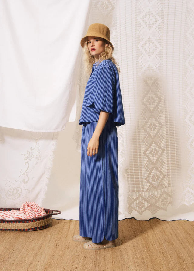 Annunziata Trouser - Blue Stripe