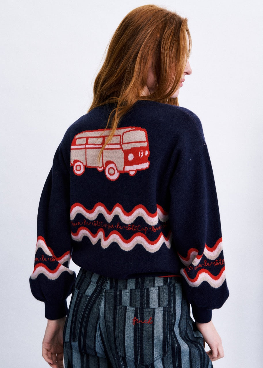 Roadtrip Cardigan - Blue Marine