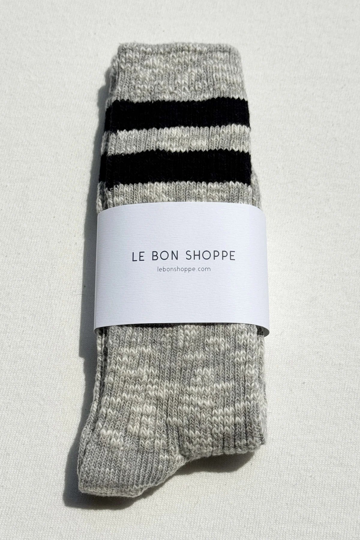 Cottage Socks - Varsity Grey With Black Stripe