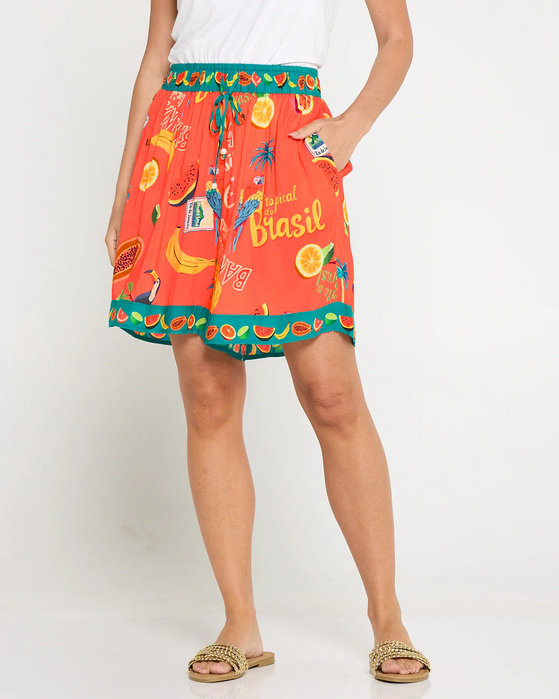 Cabana Shorts - Brasil Coral