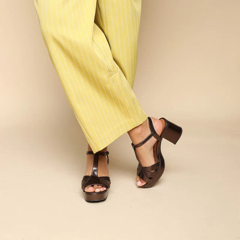 Charlie Shoes - Metallic Dark Brown