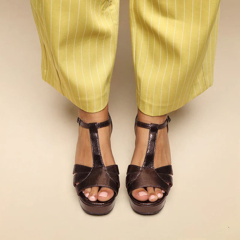 Charlie Shoes - Metallic Dark Brown